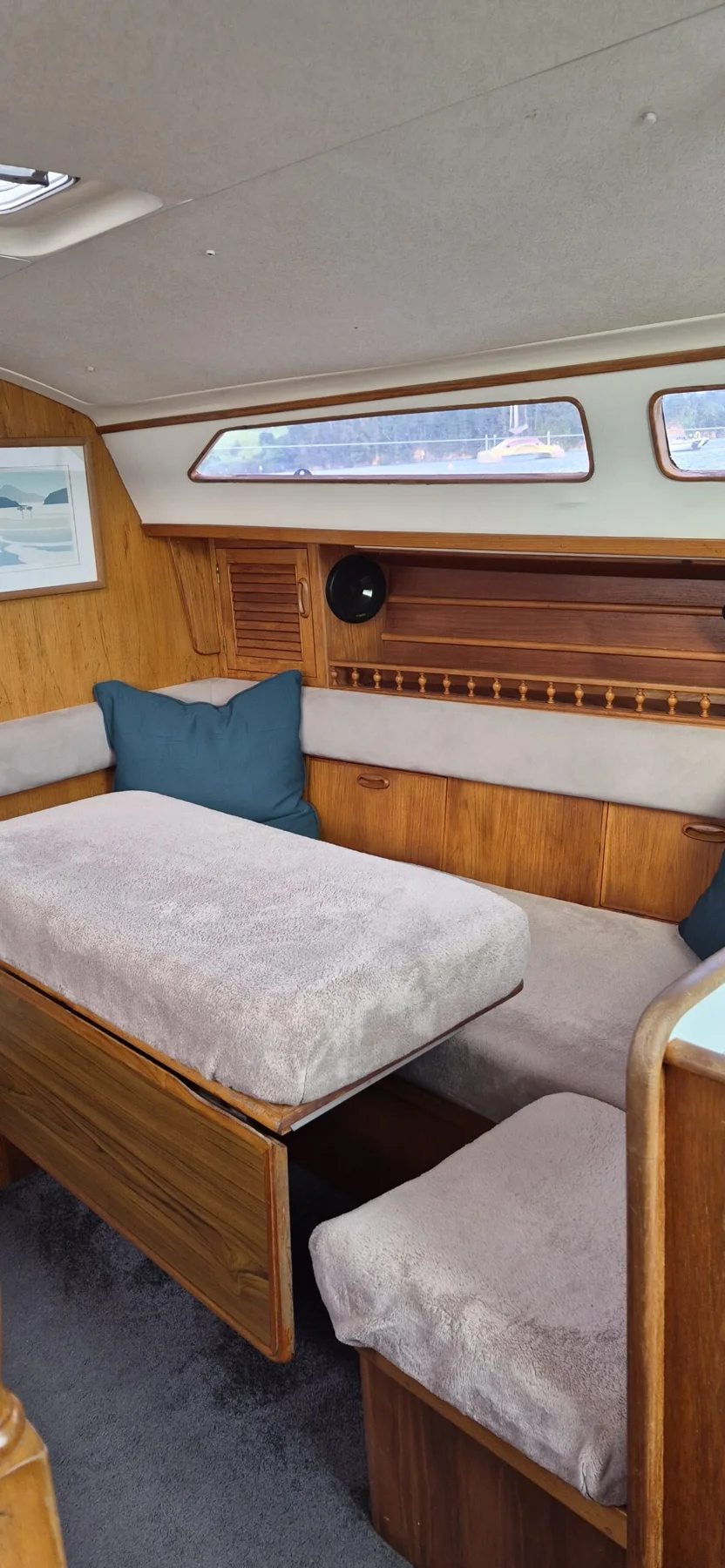 A place to unwind below deck